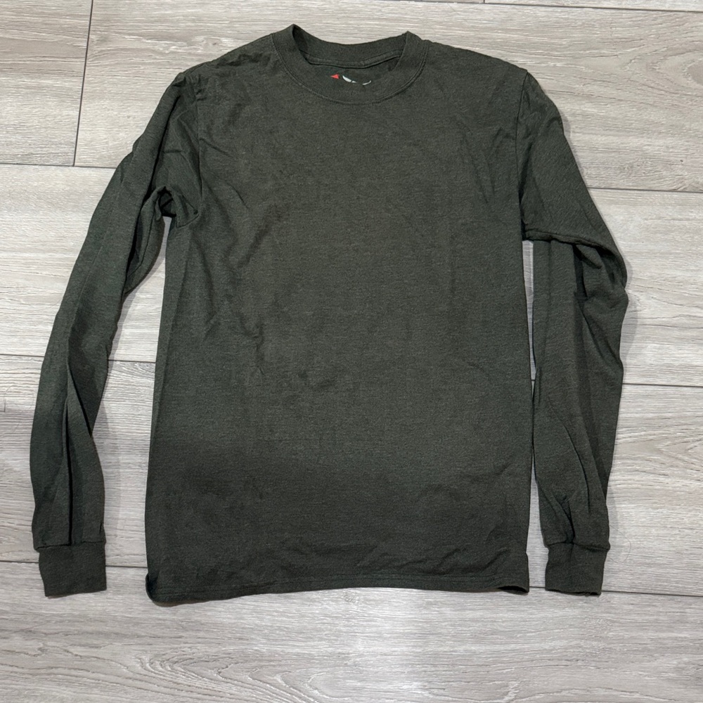 Hanes Men's Forest Green Long Sleeve Tee